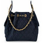Bayshore Bucket Bag Medium - Dark Wash Denim